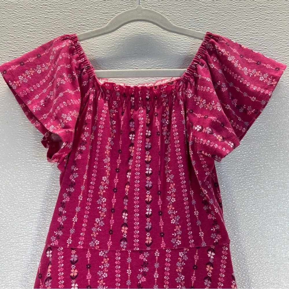 Girls Print‎ Smocked Dress - Pink